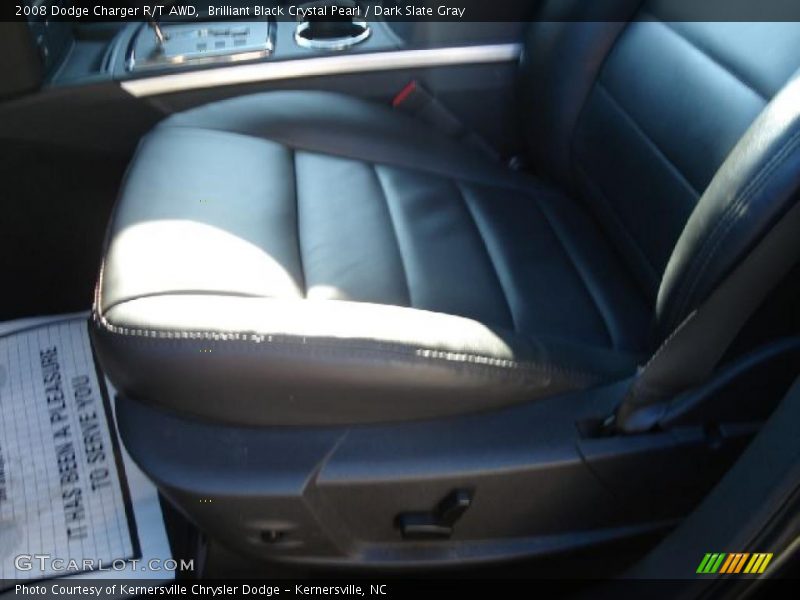 Brilliant Black Crystal Pearl / Dark Slate Gray 2008 Dodge Charger R/T AWD
