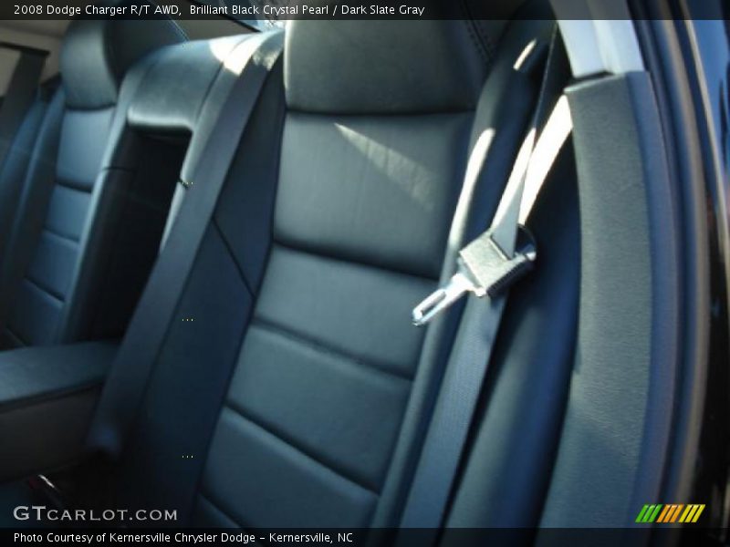 Brilliant Black Crystal Pearl / Dark Slate Gray 2008 Dodge Charger R/T AWD