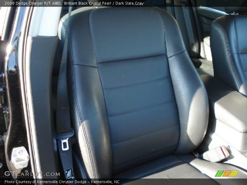 Brilliant Black Crystal Pearl / Dark Slate Gray 2008 Dodge Charger R/T AWD