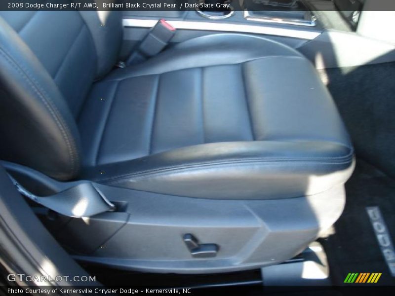 Brilliant Black Crystal Pearl / Dark Slate Gray 2008 Dodge Charger R/T AWD