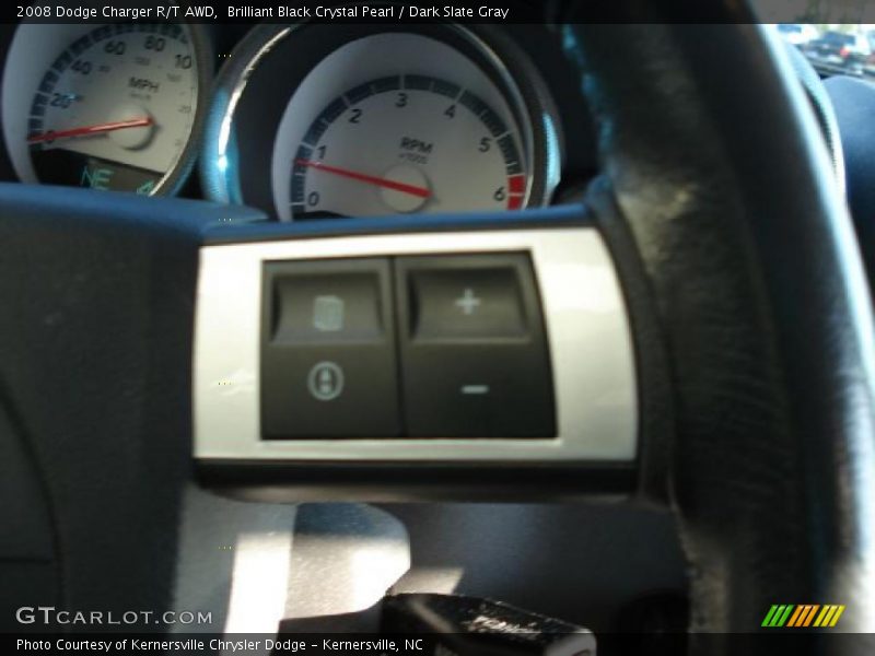 Brilliant Black Crystal Pearl / Dark Slate Gray 2008 Dodge Charger R/T AWD