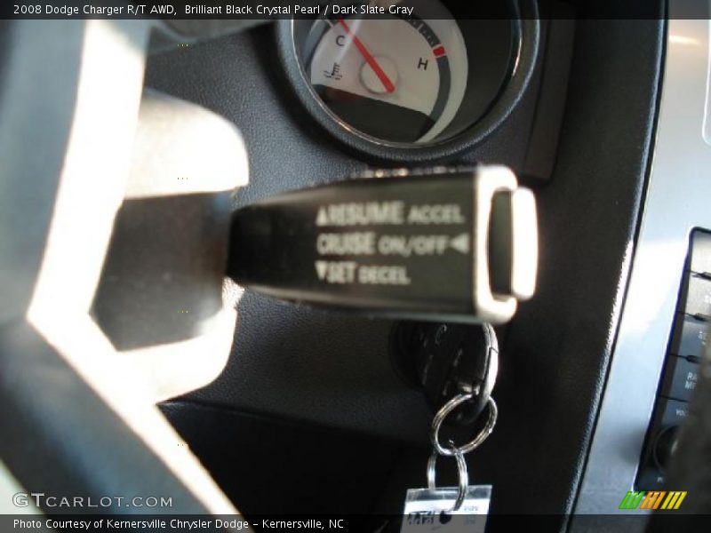 Brilliant Black Crystal Pearl / Dark Slate Gray 2008 Dodge Charger R/T AWD