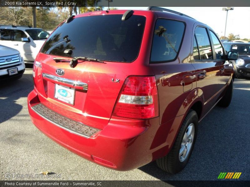 Spicy Red / Gray 2008 Kia Sorento LX