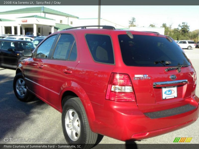 Spicy Red / Gray 2008 Kia Sorento LX