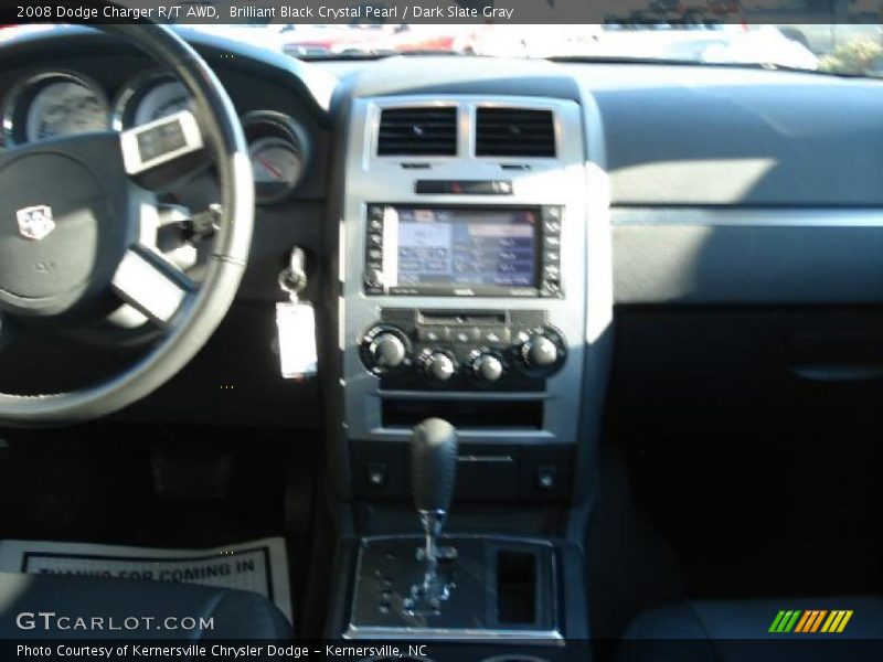 Brilliant Black Crystal Pearl / Dark Slate Gray 2008 Dodge Charger R/T AWD