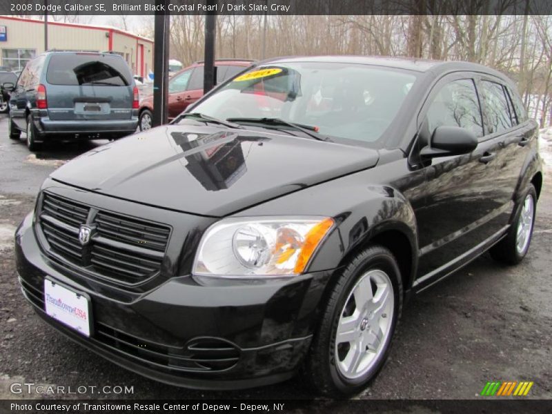 Brilliant Black Crystal Pearl / Dark Slate Gray 2008 Dodge Caliber SE