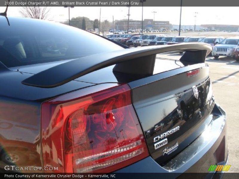 Brilliant Black Crystal Pearl / Dark Slate Gray 2008 Dodge Charger R/T AWD