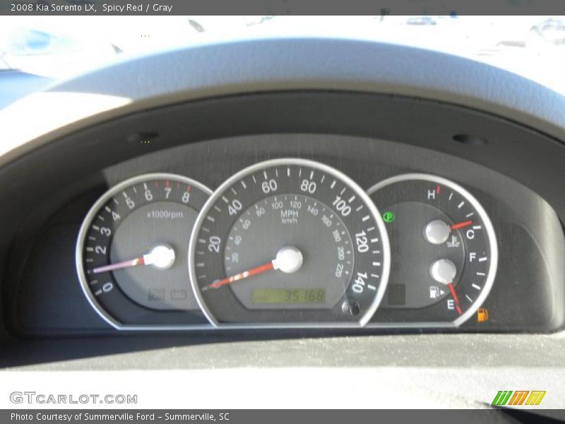 Spicy Red / Gray 2008 Kia Sorento LX