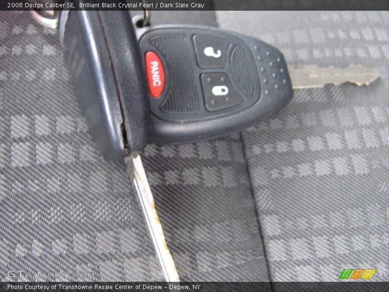 Brilliant Black Crystal Pearl / Dark Slate Gray 2008 Dodge Caliber SE