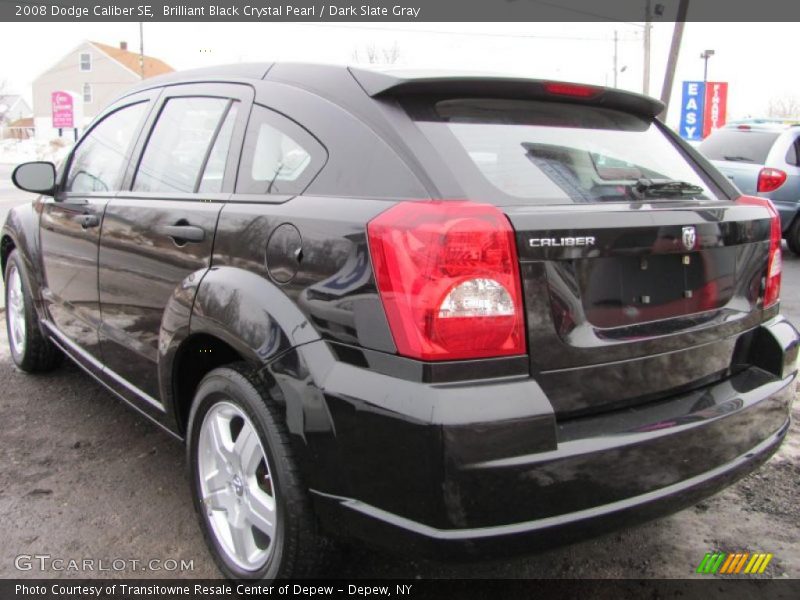 Brilliant Black Crystal Pearl / Dark Slate Gray 2008 Dodge Caliber SE