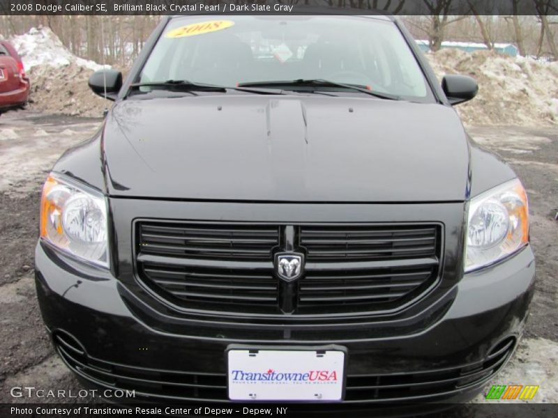 Brilliant Black Crystal Pearl / Dark Slate Gray 2008 Dodge Caliber SE