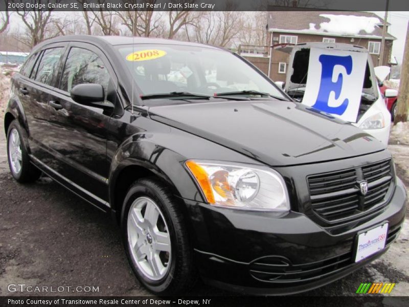 Brilliant Black Crystal Pearl / Dark Slate Gray 2008 Dodge Caliber SE