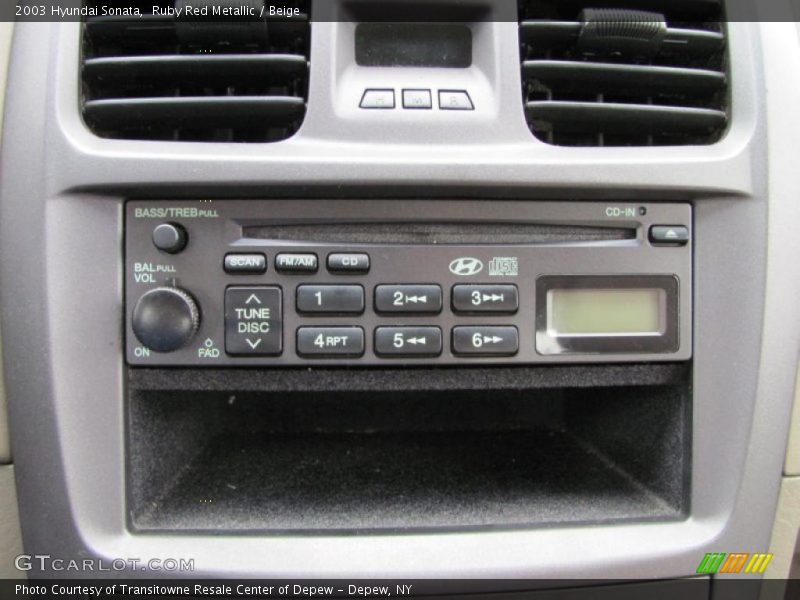 Ruby Red Metallic / Beige 2003 Hyundai Sonata
