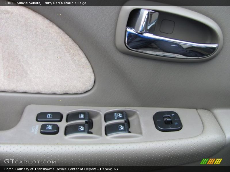 Ruby Red Metallic / Beige 2003 Hyundai Sonata