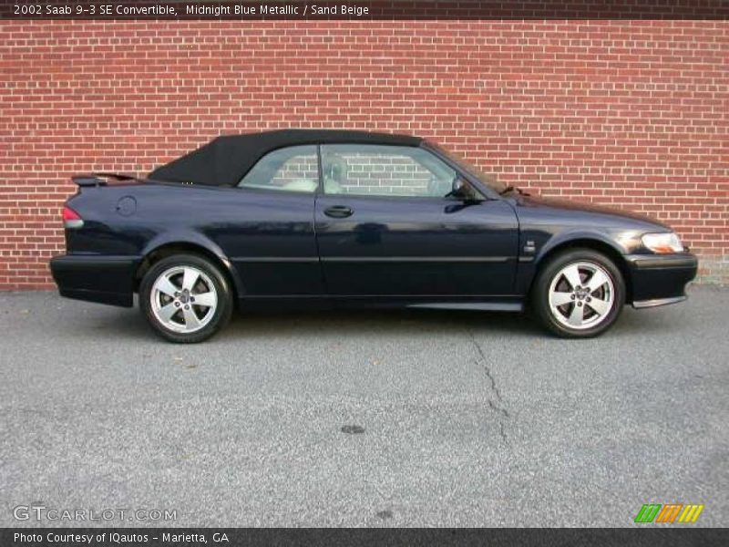 Midnight Blue Metallic / Sand Beige 2002 Saab 9-3 SE Convertible