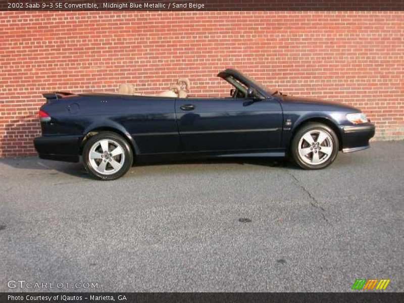 Midnight Blue Metallic / Sand Beige 2002 Saab 9-3 SE Convertible