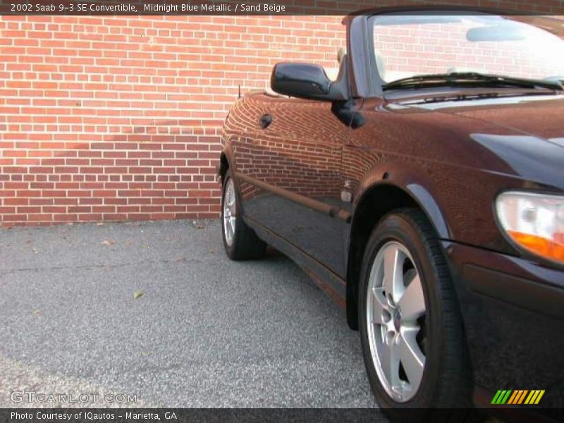 Midnight Blue Metallic / Sand Beige 2002 Saab 9-3 SE Convertible