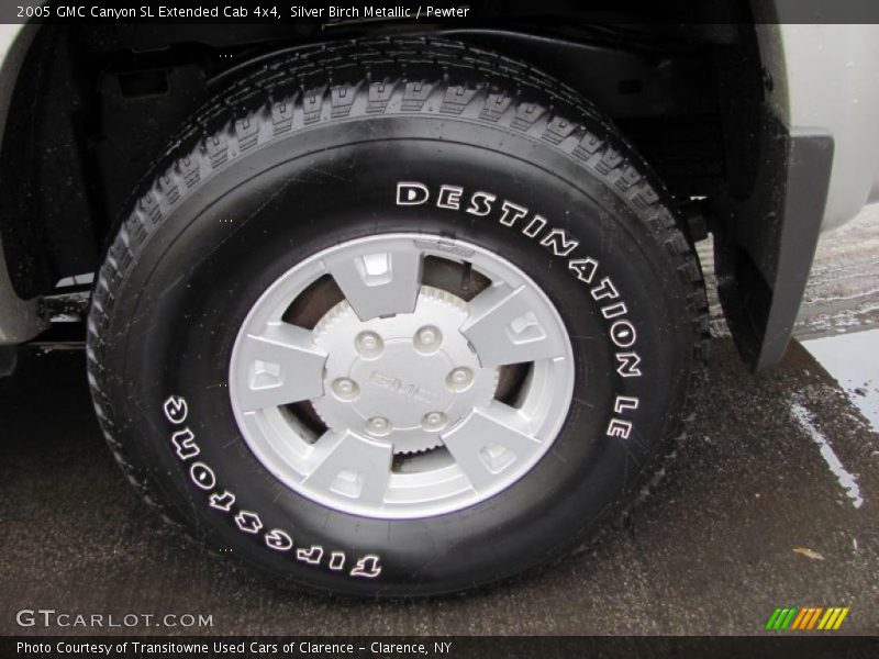 Silver Birch Metallic / Pewter 2005 GMC Canyon SL Extended Cab 4x4