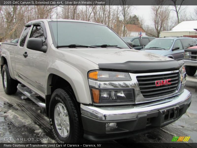 Silver Birch Metallic / Pewter 2005 GMC Canyon SL Extended Cab 4x4