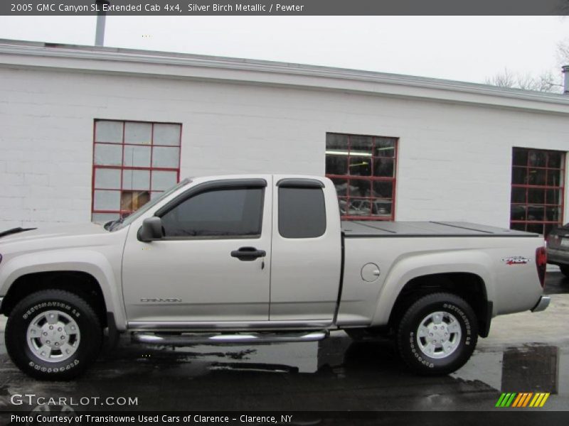 Silver Birch Metallic / Pewter 2005 GMC Canyon SL Extended Cab 4x4