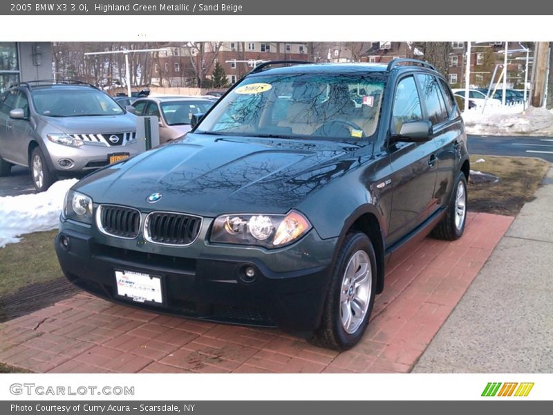 Highland Green Metallic / Sand Beige 2005 BMW X3 3.0i
