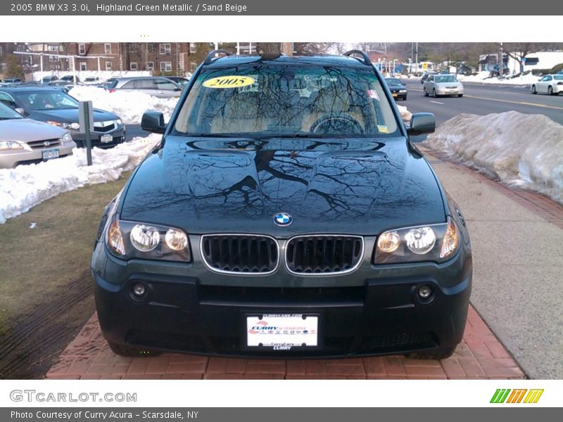 Highland Green Metallic / Sand Beige 2005 BMW X3 3.0i