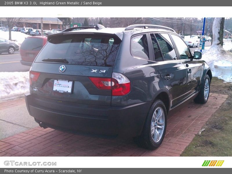 Highland Green Metallic / Sand Beige 2005 BMW X3 3.0i