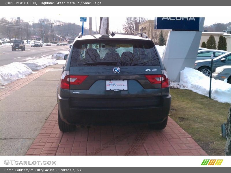 Highland Green Metallic / Sand Beige 2005 BMW X3 3.0i