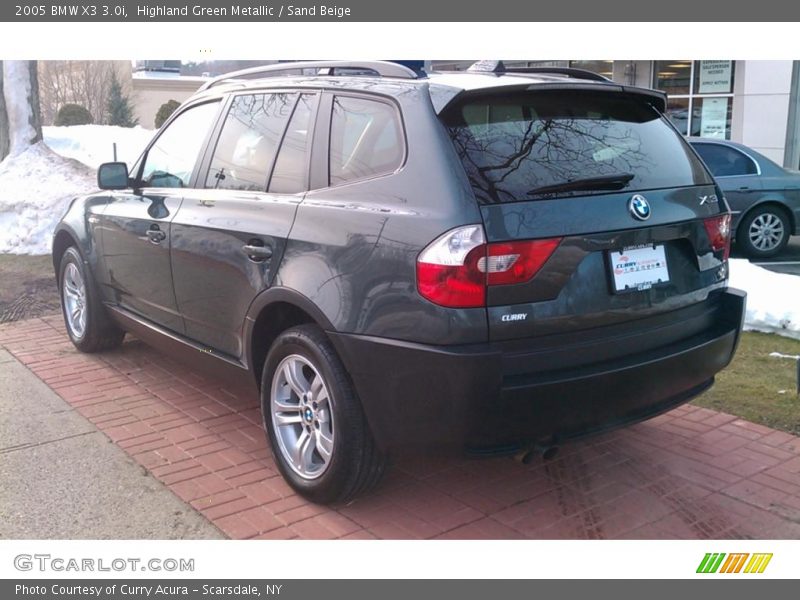 Highland Green Metallic / Sand Beige 2005 BMW X3 3.0i