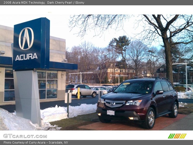 Dark Cherry Pearl / Ebony 2008 Acura MDX Technology