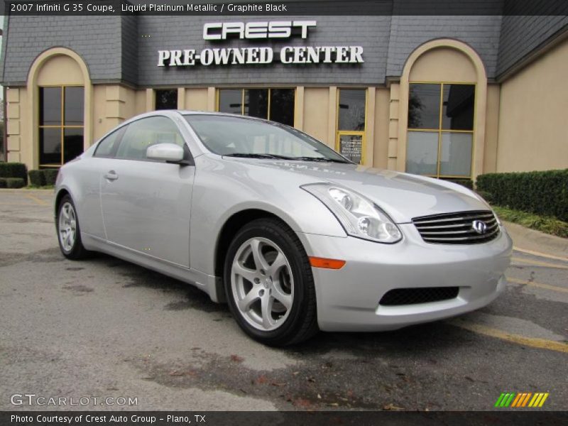 Liquid Platinum Metallic / Graphite Black 2007 Infiniti G 35 Coupe