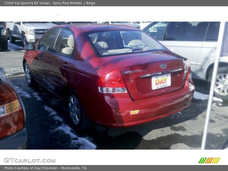 Spicy Red Metallic / Beige 2009 Kia Spectra EX Sedan