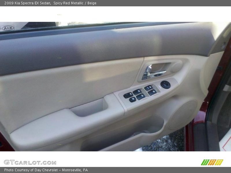 Spicy Red Metallic / Beige 2009 Kia Spectra EX Sedan