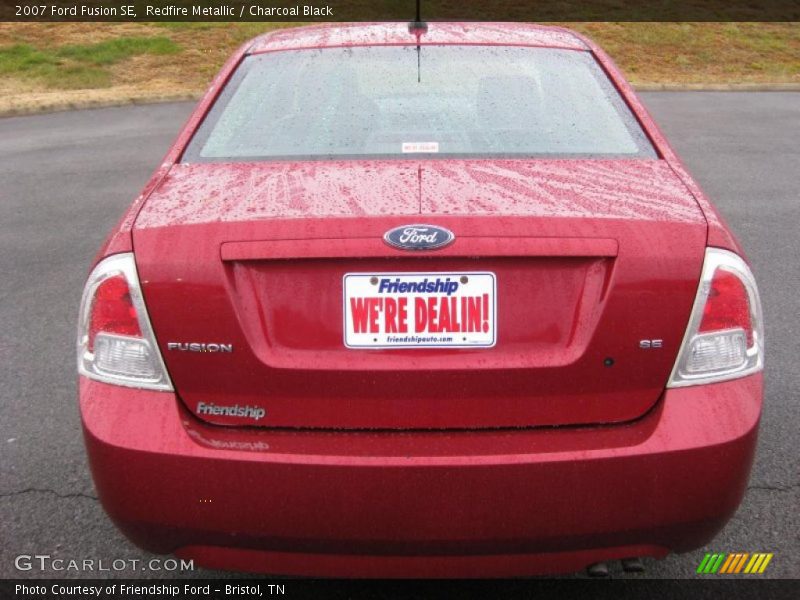 Redfire Metallic / Charcoal Black 2007 Ford Fusion SE