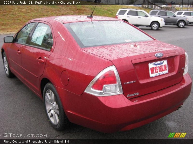 Redfire Metallic / Charcoal Black 2007 Ford Fusion SE