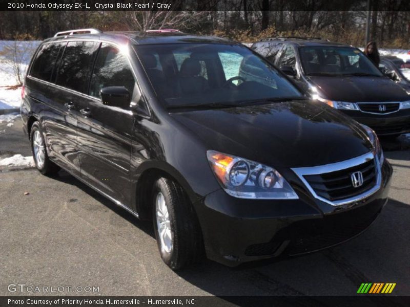Crystal Black Pearl / Gray 2010 Honda Odyssey EX-L