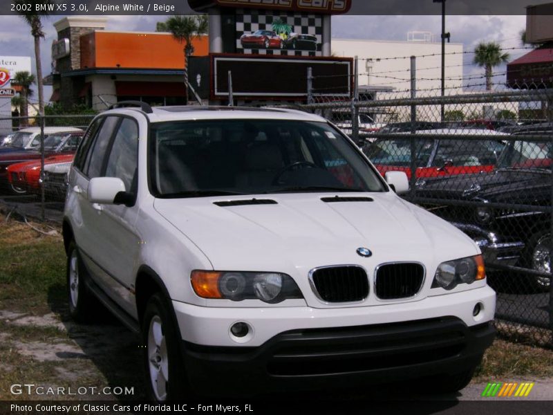 Alpine White / Beige 2002 BMW X5 3.0i