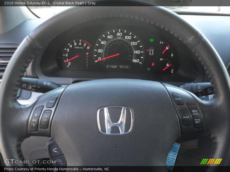 Crystal Black Pearl / Gray 2010 Honda Odyssey EX-L
