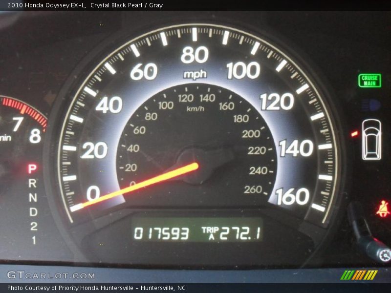 Crystal Black Pearl / Gray 2010 Honda Odyssey EX-L