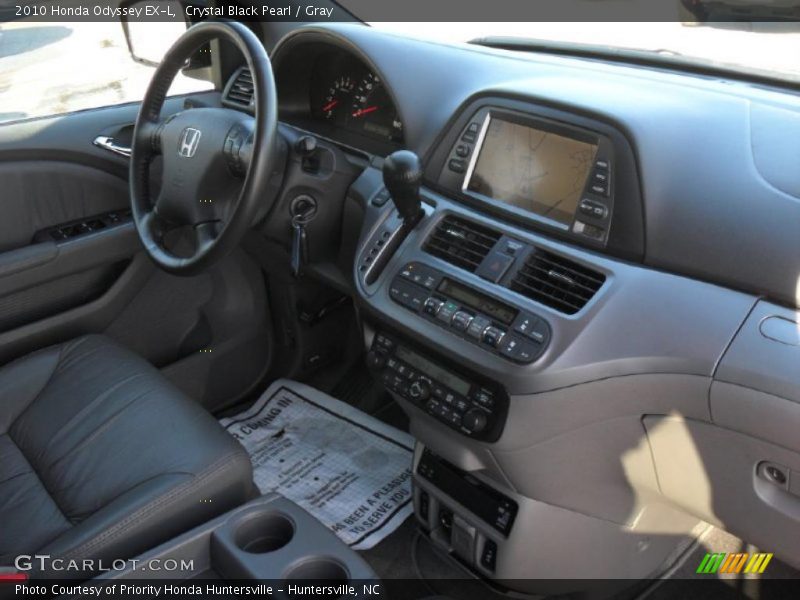 Crystal Black Pearl / Gray 2010 Honda Odyssey EX-L