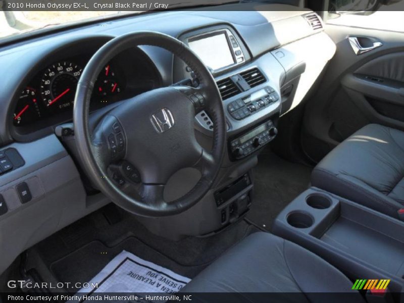 Crystal Black Pearl / Gray 2010 Honda Odyssey EX-L