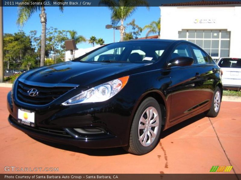 Midnight Black / Gray 2011 Hyundai Sonata GLS