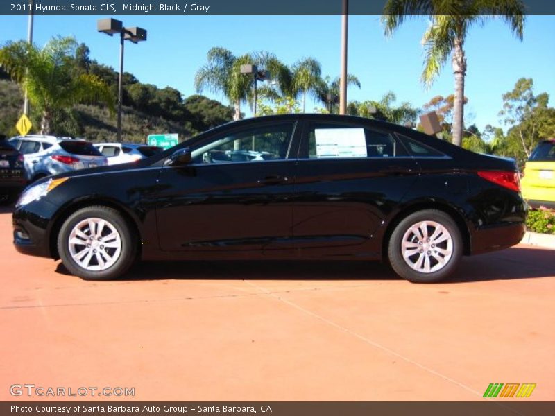 Midnight Black / Gray 2011 Hyundai Sonata GLS