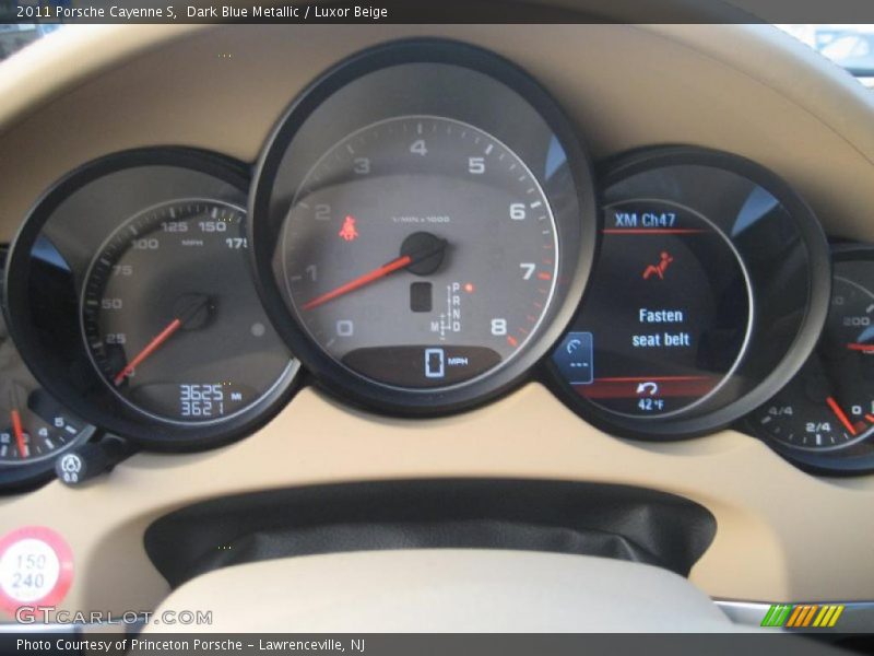 Dark Blue Metallic / Luxor Beige 2011 Porsche Cayenne S