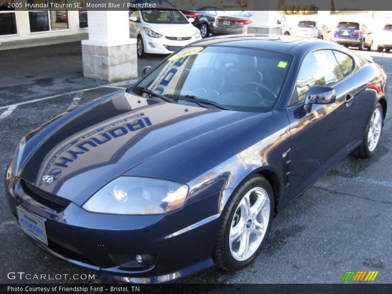 Moonlit Blue / Black/Red 2005 Hyundai Tiburon SE