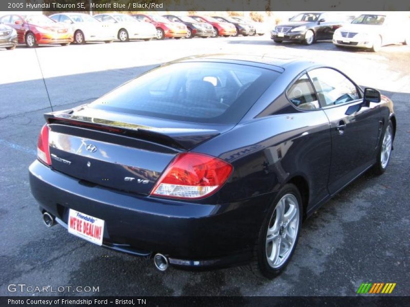 Moonlit Blue / Black/Red 2005 Hyundai Tiburon SE