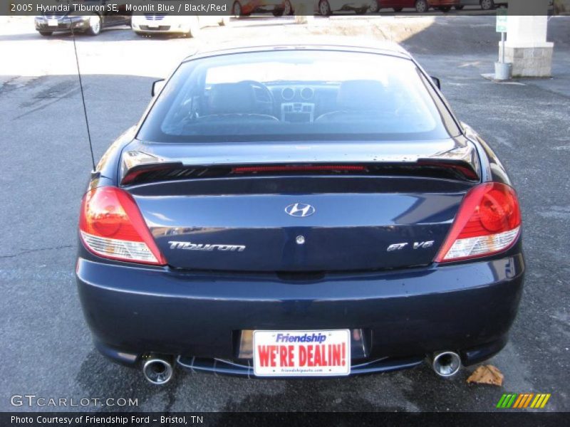 Moonlit Blue / Black/Red 2005 Hyundai Tiburon SE