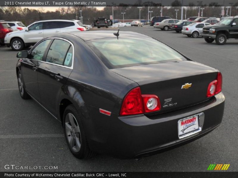 Taupe Gray Metallic / Titanium 2011 Chevrolet Malibu LT