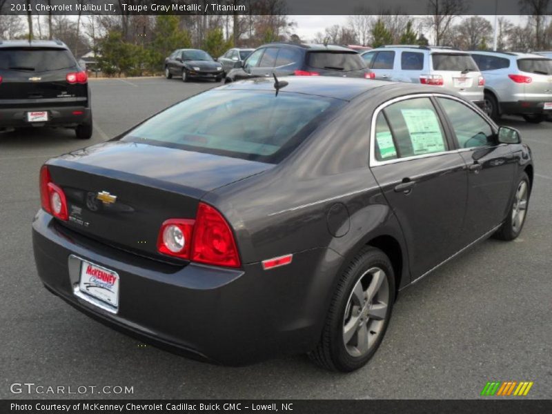 Taupe Gray Metallic / Titanium 2011 Chevrolet Malibu LT