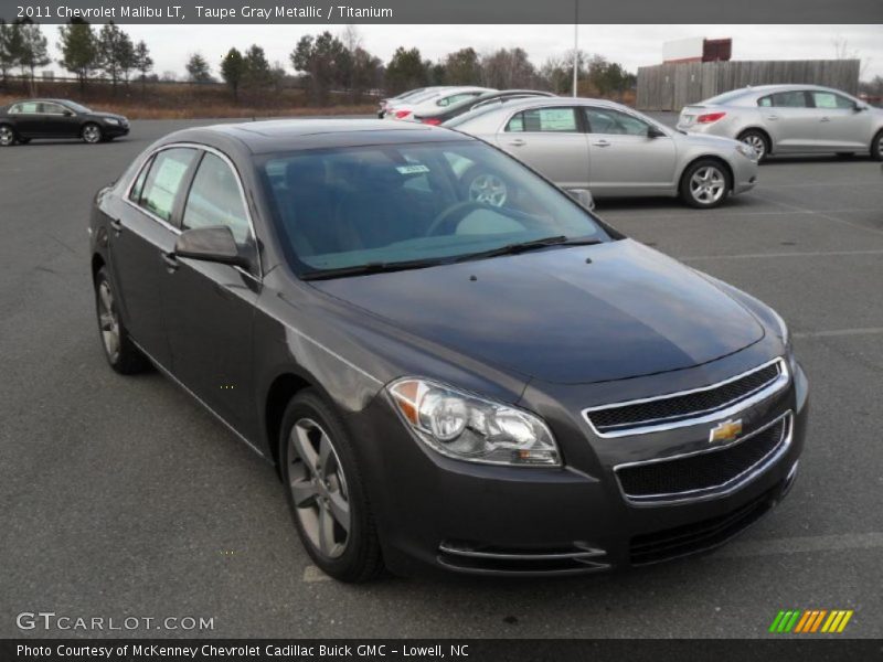 Taupe Gray Metallic / Titanium 2011 Chevrolet Malibu LT